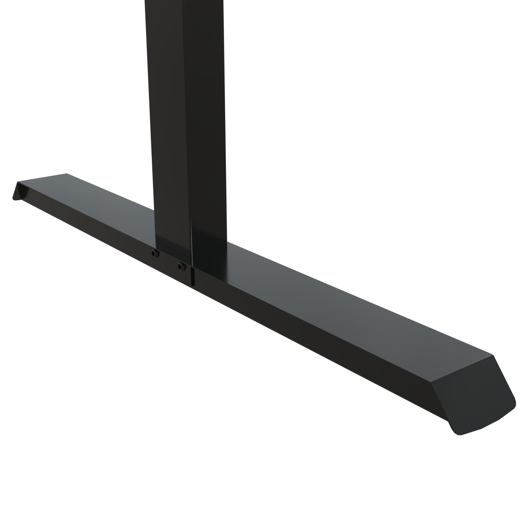 Schreibtisch steh/sitz | 160x80 cm | Nussbaum mit schwarzem Gestell